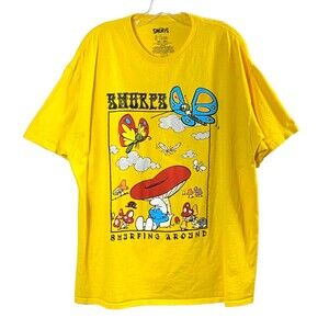 The Smurfs Smurfing Around T Shirt Size 3XL Multicolor Graphic Peyo 2022 Flaws